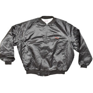 VTG West Ark USA Men's Bomber Jacket Black Size 2XL Zip Skyine Drive Corvettes